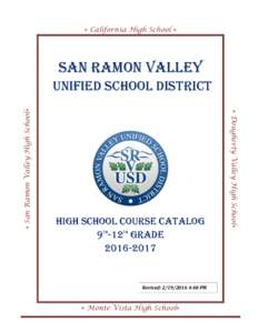  California High School   San Ramon Valley HIGH School Course Cataloggrade
