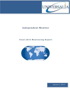 Independent Monitor  Final 2014 Monitoring Report January 2015
