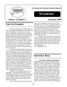 NBDPN NEWSLETTER Vol. 4 No. 2, November, 2000