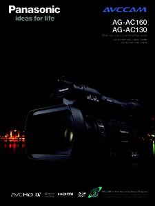 AG-AC160 AG-AC130 Memory Card Camera Recorder (AG-AC160P, 160E, 160EN, 160AN) (AG-AC130P, 130E, 130EN)