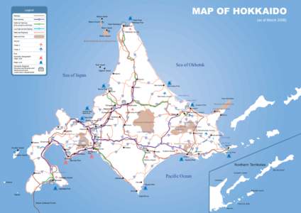 MAP OF HOKKAIDO  Legend Railway  Rebun Island
