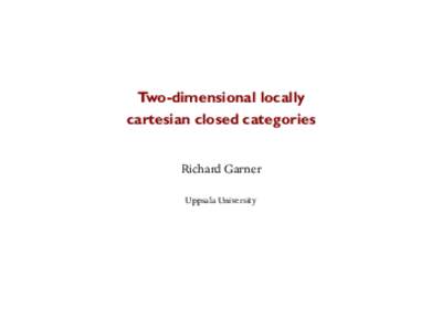 Two-dimensional locally  cartesian closed categories