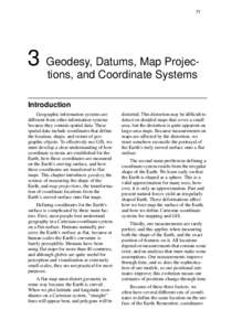 71  3 Geodesy, Datums, Map Projections, and Coordinate Systems