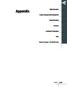 Appendix  Flight Information Program Managers/Acknowledgments