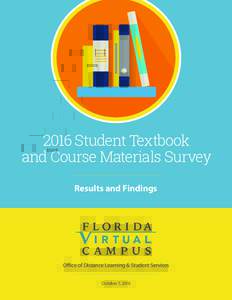2016 Student Textbook and Course Materials Survey Results and Findings Office of Distance Learning & Student Services October 7, 2016