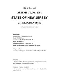 [First Reprint]  ASSEMBLY, No[removed]STATE OF NEW JERSEY 211th LEGISLATURE