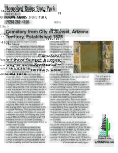 HCR 63, Box 5 Winslow, AZ4106  Cemetery from City of Sunset, Arizona