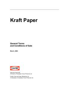 Microsoft Word - Kraft Paper - General Terms and Conditions of Sale March 2.
