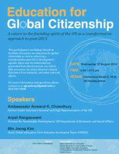Education for Global Citizenship Flyer 2.2