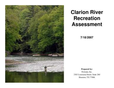 Clarion River Recreation Assessment[removed]Prepared by: