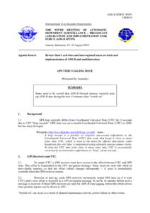 ADS-B SITF/9 -WP[removed]International Civil Aviation Organization  