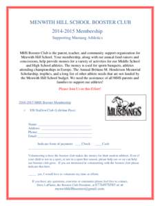 MENWITH HILL SCHOOL BOOSTER CLUB
