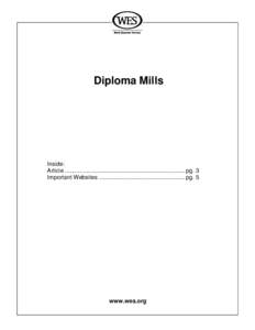Microsoft Word - Diploma Mills Aug 2007.doc