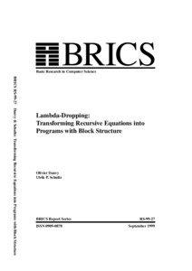 BRICS  Basic Research in Computer Science