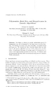 Polynomials, Basis Sets, and Deceptiveness in Genetic Algorithms