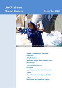 K  UNHCR Lebanon Monthly Updates  December 2014