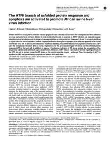 The ATF6 branch of unfolded protein response and apoptosis are activated to promote African swine fever virus infection