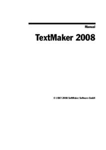 Handbuch SoftMaker Office 2008