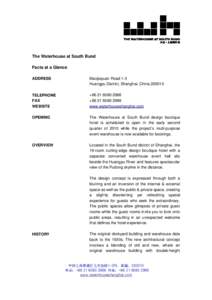 Microsoft Word - Factsheet of The Waterhouse at South Bund_EN.doc