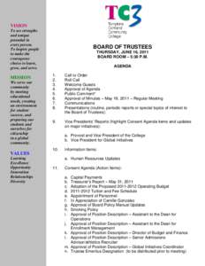 Appointment of Personnel Resolution June 2011