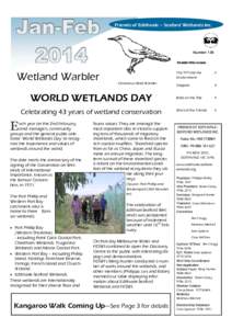 Friends of Edithvale – Seaford Wetlands Inc.  Number 135 Inside this issue:  Wetland Warbler
