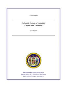 University System of Maryland - Coppin State University