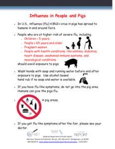 Influenza in People and Pigs • •  •