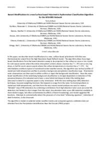 ERAD[removed]8th European Conference on Radar in Meteorology and Hydrology Short Abstract #134