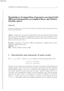 Manuscript  Boundedness of composition of operators 1 2