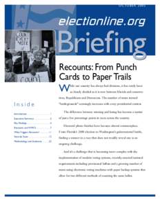 O C TO B E Relectionline.org Briefing Recounts: From Punch