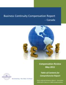 Business Continuity Compensation Report - Canada Compensation Review May 2011 Table of Contents for