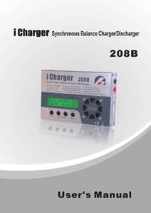 iCharger Synchronous Balance Charger/Discharger  208B Index Specifications ．．．．．