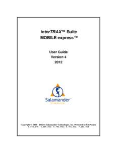interTRAX™ Suite MOBILE express™ User Guide Version[removed]