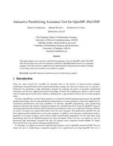 Interactive Parallelizing Assistance tool for OpenMP: iPat/OMP