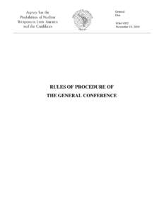 RULES OF PROCEDURES OF THE GENERAL CONFERENCE
