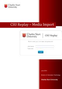 Importing media into CSU Replay