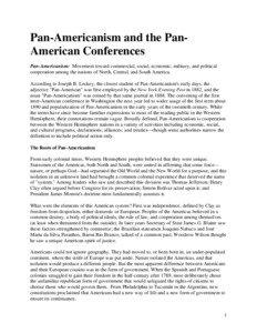 Pan-American Conferences