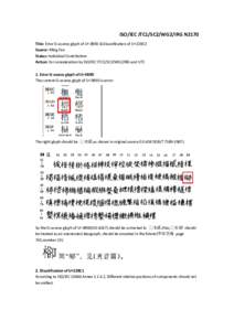 ISO/IEC JTC1/SC2/WG2/IRG N2170 Title: Error G-source glyph of U+3B9D & Disunification of U+228C1 Source: Ming Fan Status: Individual Contribution Action: For consideration by ISO/IEC JTC1/SC2/WG2/IRG and UTC 1. Error G-s