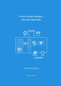 Privacy Design Strategies (The Little Blue Book) Data subject  i