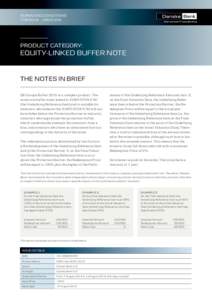 TERMS AND CONDITIONSDBOS 034 PRODUCT CATEGORY:  EQUITY-LINKED BUFFER NOTE