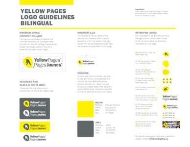 YELLOW PAGES LOGO GUIDELINES BILINGUAL MINIMUM SPACE AROUND THE LOGO The logo should always be placed in a