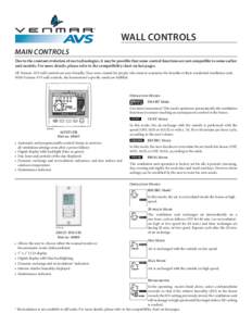 WALL CONTROLS MAIN CONTROLS Due to the constant evolution of our technologies, it may be possible that some control functions are not compatible to some earlier unit models. For more details, please refer to the compatib