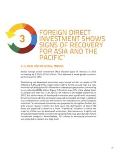 3  FOREIGN DIRECT INVESTMENT SHOWS SIGNS OF RECOVERY FOR ASIA AND THE