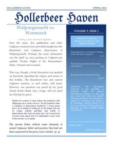 HOLLERBEER HAVEN  SPRING 2014 Hollerbeer Haven Walpurgisnacht vs.