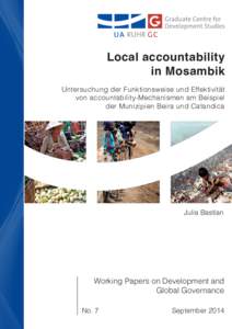 Local accountability in Mosambik Untersuchung der Funktionsweise und Effektivität von accountability-Mechanismen am Beispiel der Munizipien Beira und Catandica
