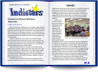 Stories from Stars in the Field  Cedarville School District, Arkansas by Maureen M. Mirabito