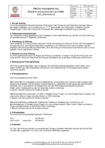 PRÜFUNGSORDNUNG SF2(3) SYSTEMAUDITOR NACH IRIS (1ST, 2ND PARTY) Dokument Ausgabe