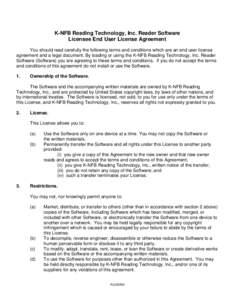 LICENSEE END USER LICENSE AGREEMENT