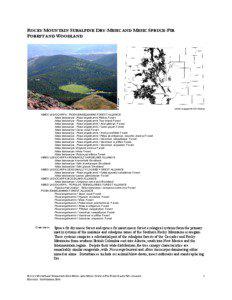 R. Rondeau  ROCKY MOUNTAIN SUBALPINE DRY-MESIC AND MESIC SPRUCE-FIR