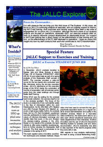 JOINT ANALYSIS AND LESSONS LEARNED CENTRE LISBON, PORTUGAL Volume 2, Issue 2